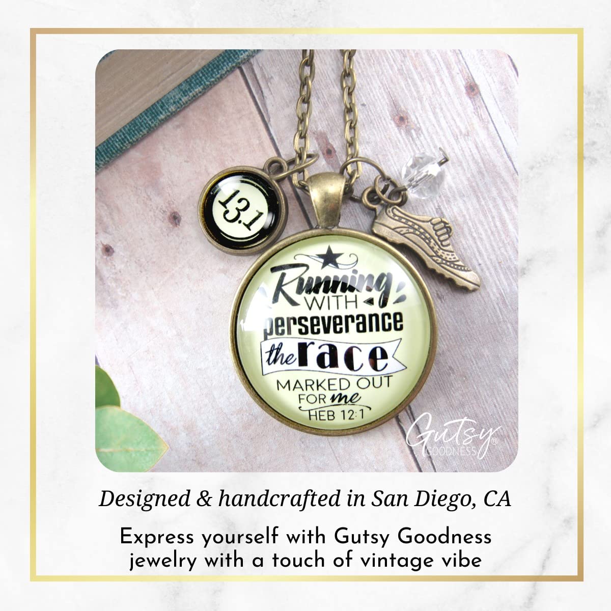 13.1 Half Marathon Runner Necklace - Inspirational Running Jewelry for Perseverance & Faith | Perfect Gift for Marathon Finishers & Athletes