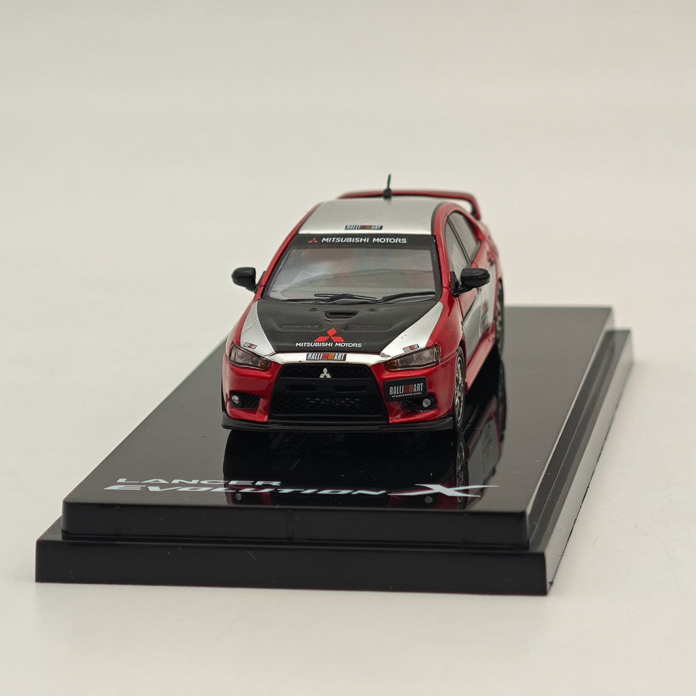 1/64 Scale Hobby Japan Mitsubishi Lancer Evolution X Ralliart Diecast Model Car - Red (HJ644053RB) - Perfect for Collectors, Display, and Racing Enthusiasts