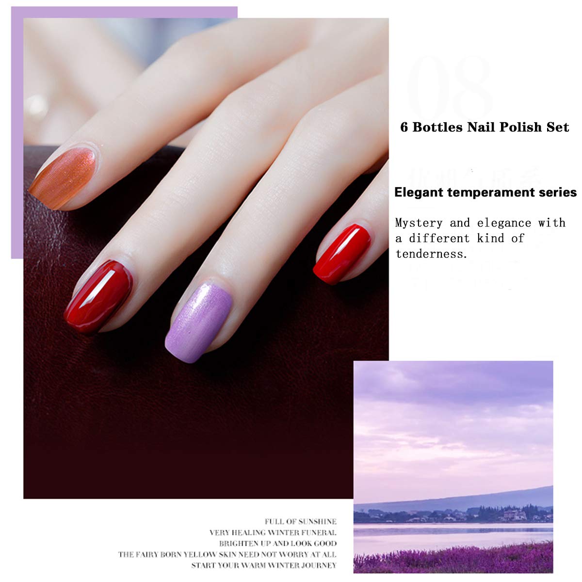 Long Lasting Fast Drying Nail Polish Set - Quick Dry, Chip Resistant Nail Polish Kit for Women | Perfect for Home Manicures, Salon Quality Results & Everyday Wear