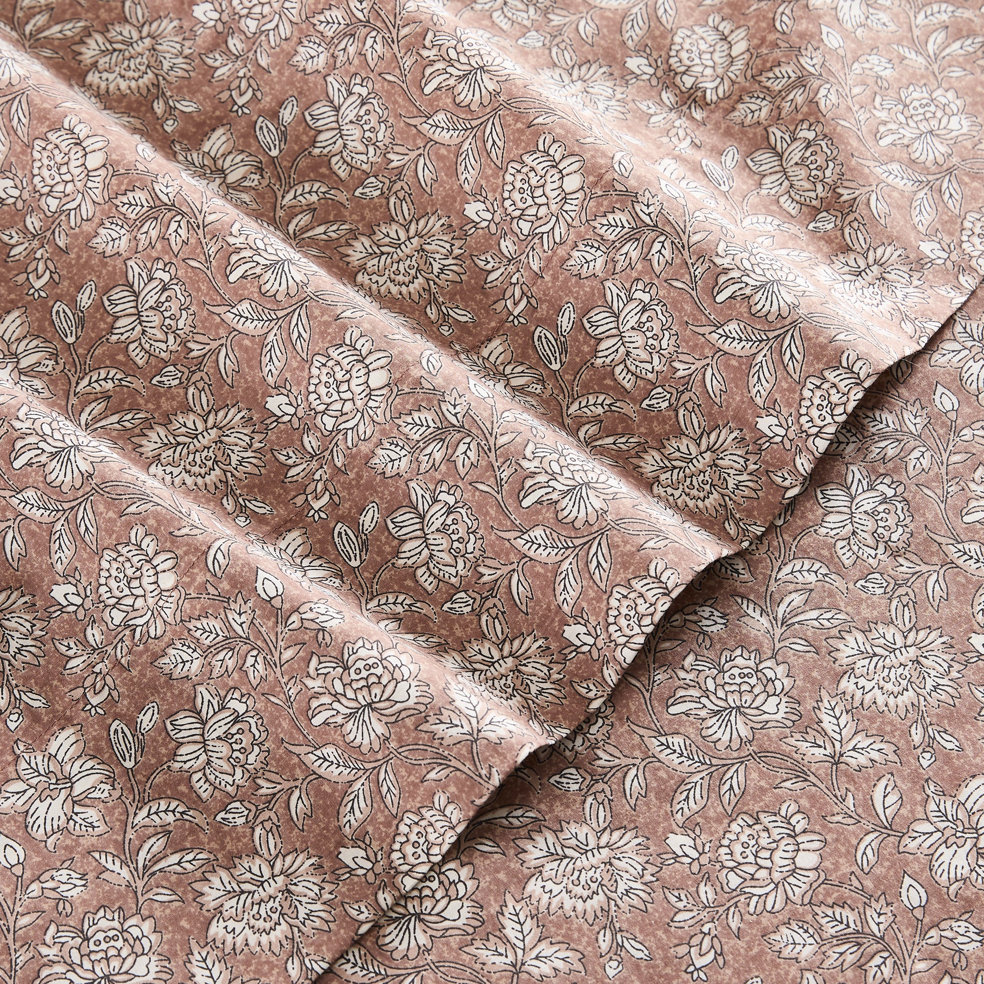 Zara Floral Print 100% Cotton Bed Sheet Set - Queen Size, 4-Piece Set for Soft & Breathable Bedding | Perfect for Master Bedroom, Guest Room & Dormitory