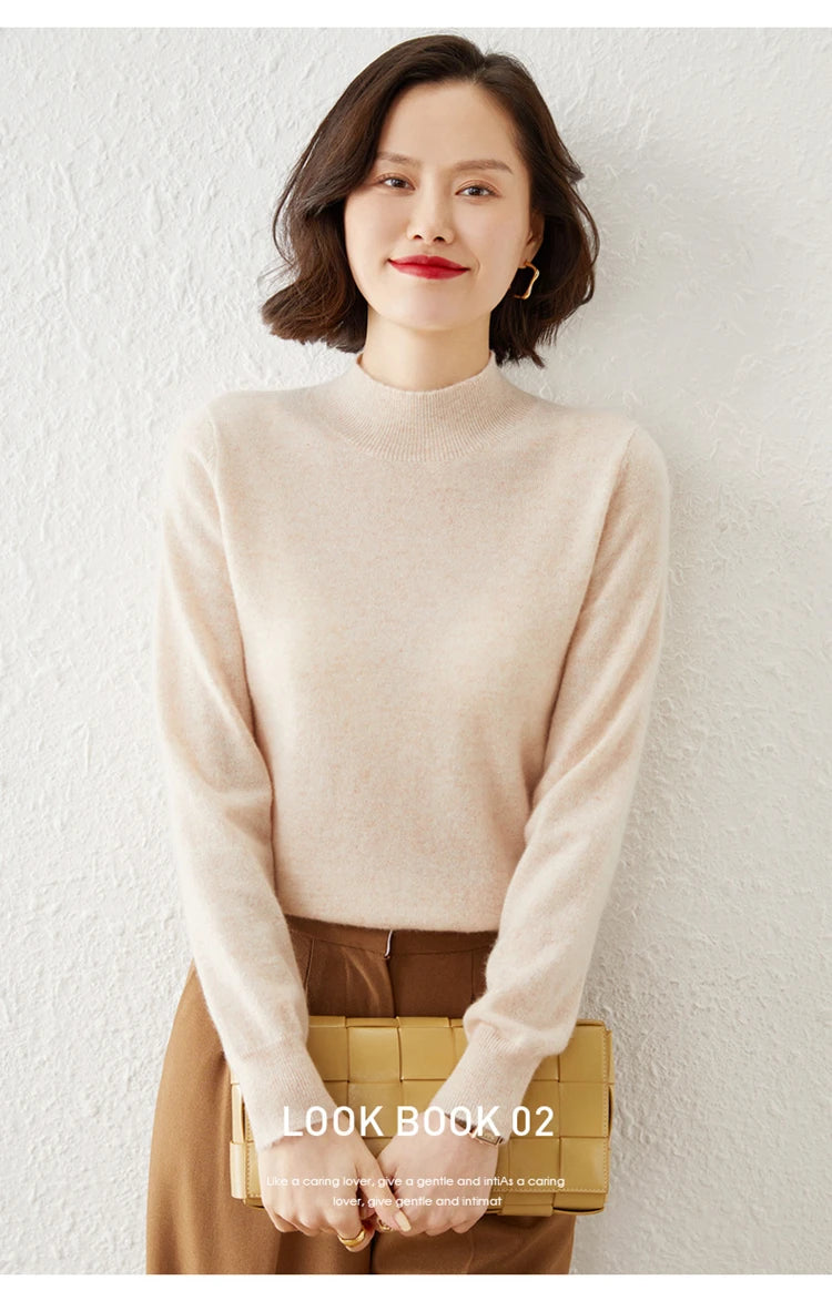 Warm Long Sleeve Pullover Sweater for Women - Cozy Knitwear for Fall & Winter - Perfect for Casual Outfits and Layering