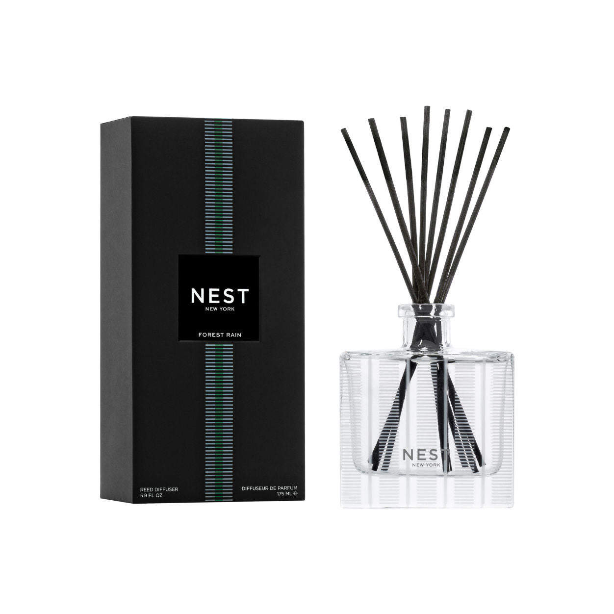 Forest Rain Reed Diffuser - Natural Aromatherapy Essential Oil Diffuser for Home, Office & Spa - Long-Lasting Fragrance for Relaxation & Stress Relief