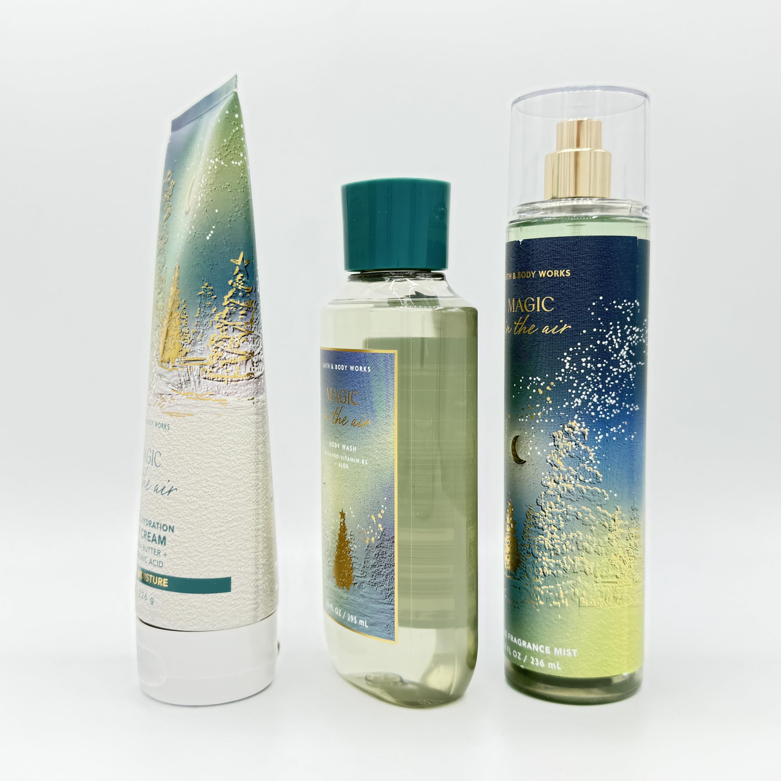 Magic Air 3-Piece Bath & Body Gift Set - Hydrating Body Lotion, Shower Gel & Perfume Mist for Dry Skin | Perfect for Spa Day, Self-Care Routine & Luxury Gifts