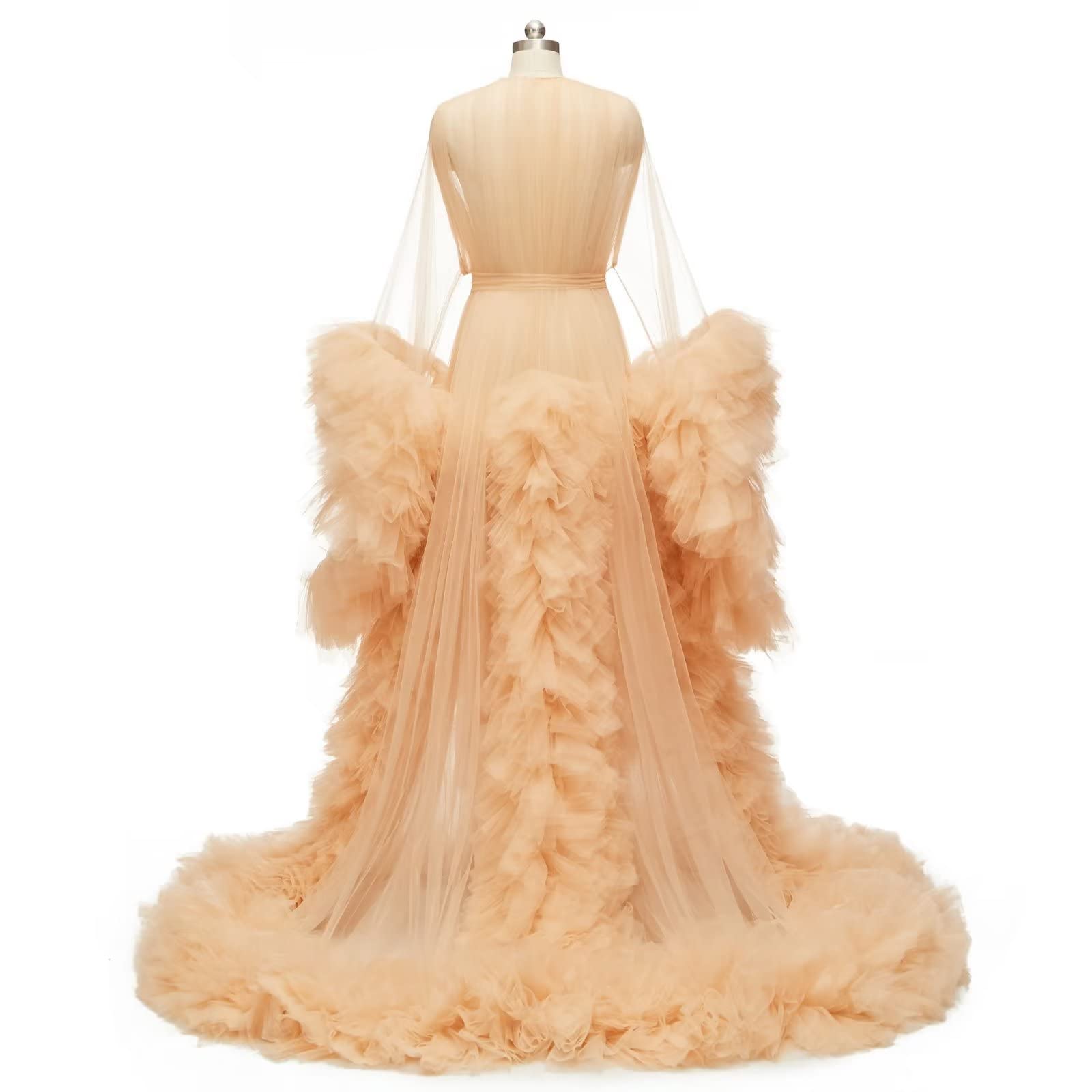 PROMSTAR Elegant Tulle Maternity Dress - Baby Shower, Bridal Robe & Photoshoot Gown for Pregnancy Photos, Wedding Scarf & Sleepwear - Perfect for Maternity Photography, Bridal Showers and Special Occasions