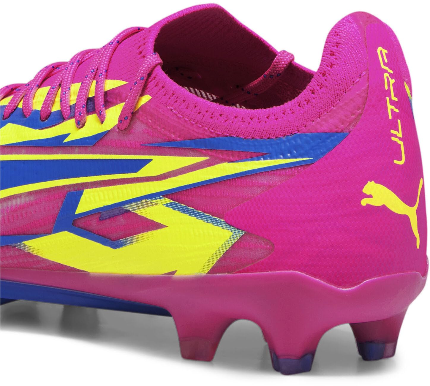 PUMA Ultra Ultimate Energy Firm Ground Soccer Cleats - Men's Size 7.5 Pink | Lightweight Football Shoes for Enhanced Speed & Control | Perfect for Competitive Matches & Training Sessions