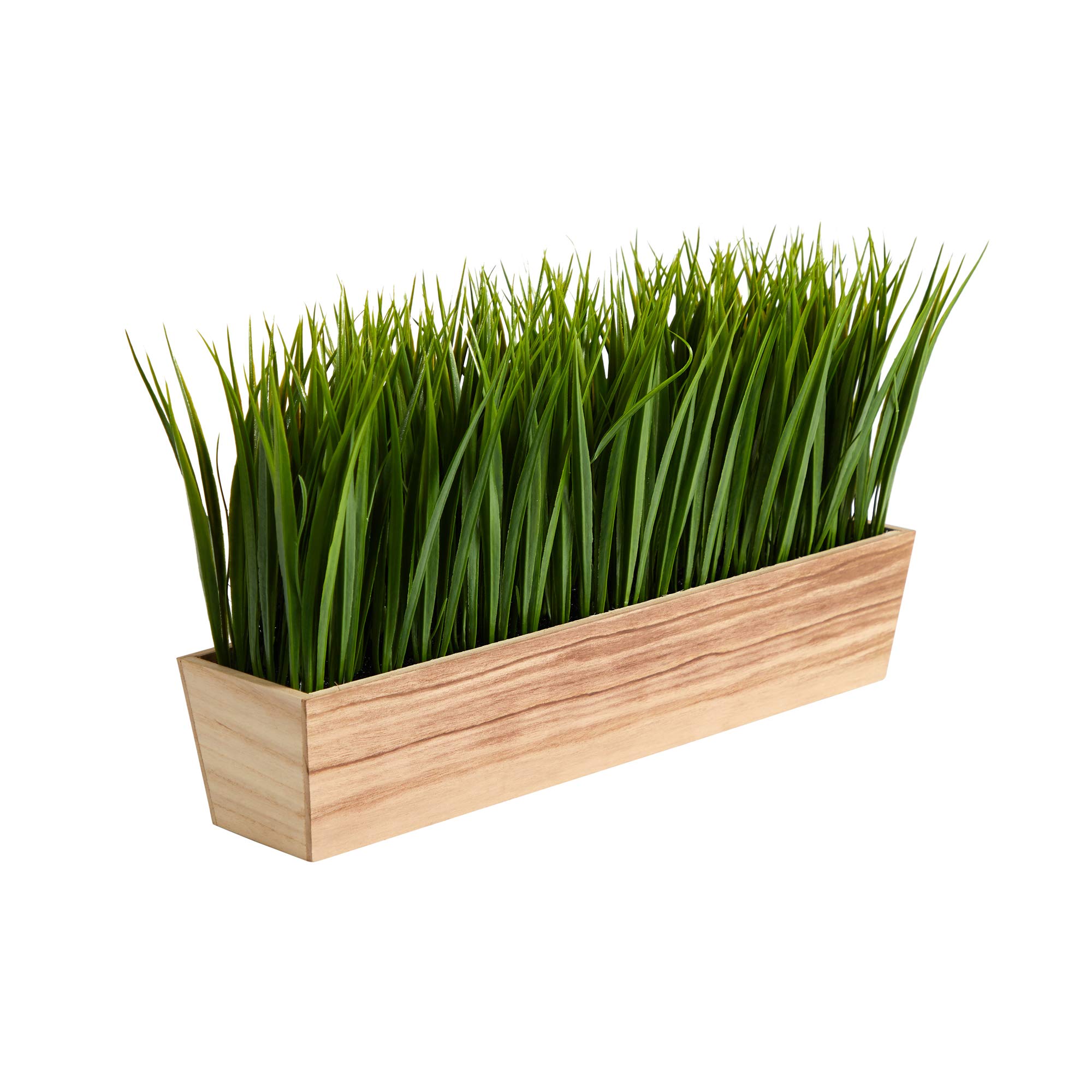 Nearly Natural 20 Inch Vanilla Grass Artificial Plant in Decorative Planter - Realistic Fake Grass for Home Office Decor, Table Centerpiece, and Indoor Greenery