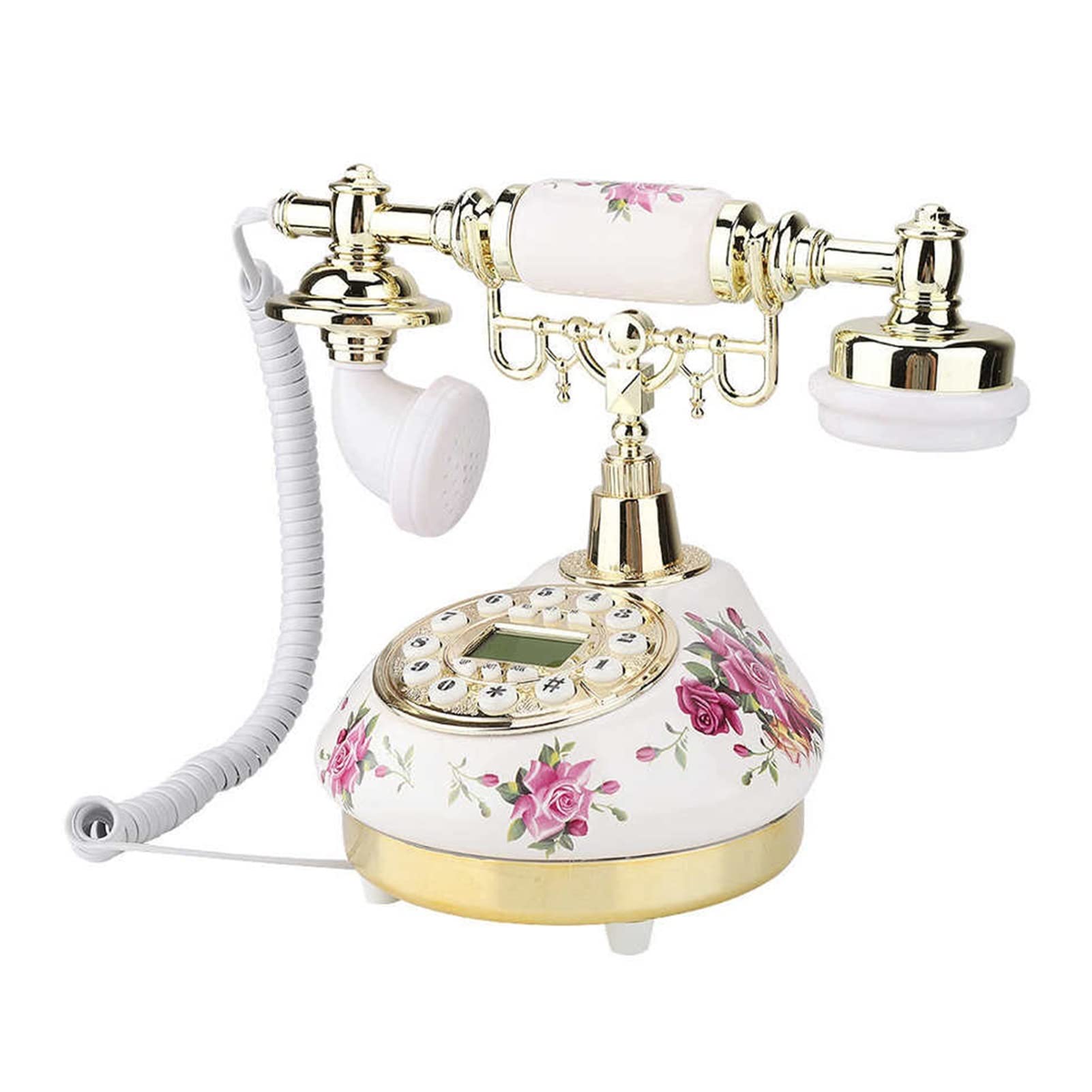 Vintage Retro Corded Landline Phone with Caller ID - Classic Antique Desktop Telephone for Home, Office & Hotel - Perfect for Nostalgic Decor & Functional Use