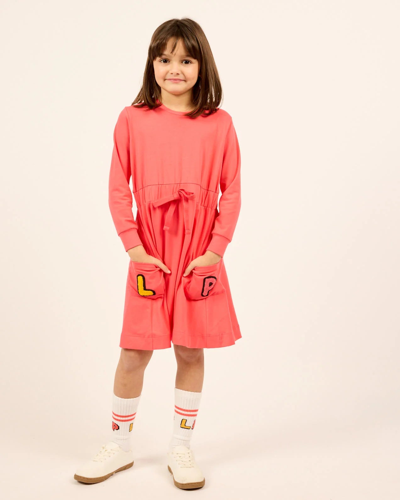 Little Parni Pocket Pink Dress K488 - Cute Girls' Floral Summer Dress for Parties & Playdates | Perfect for Birthday, School Events & Outdoor Adventures
