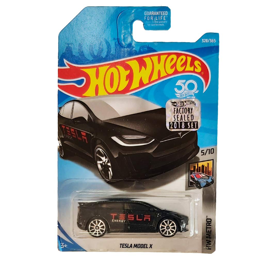 Hot Wheels Tesla Model X Diecast Car - 2018 HW Metro Series 5/10 Factory Sealed Collectible - Perfect for Kids Play, Toy Car Collection & Tesla Fans Display