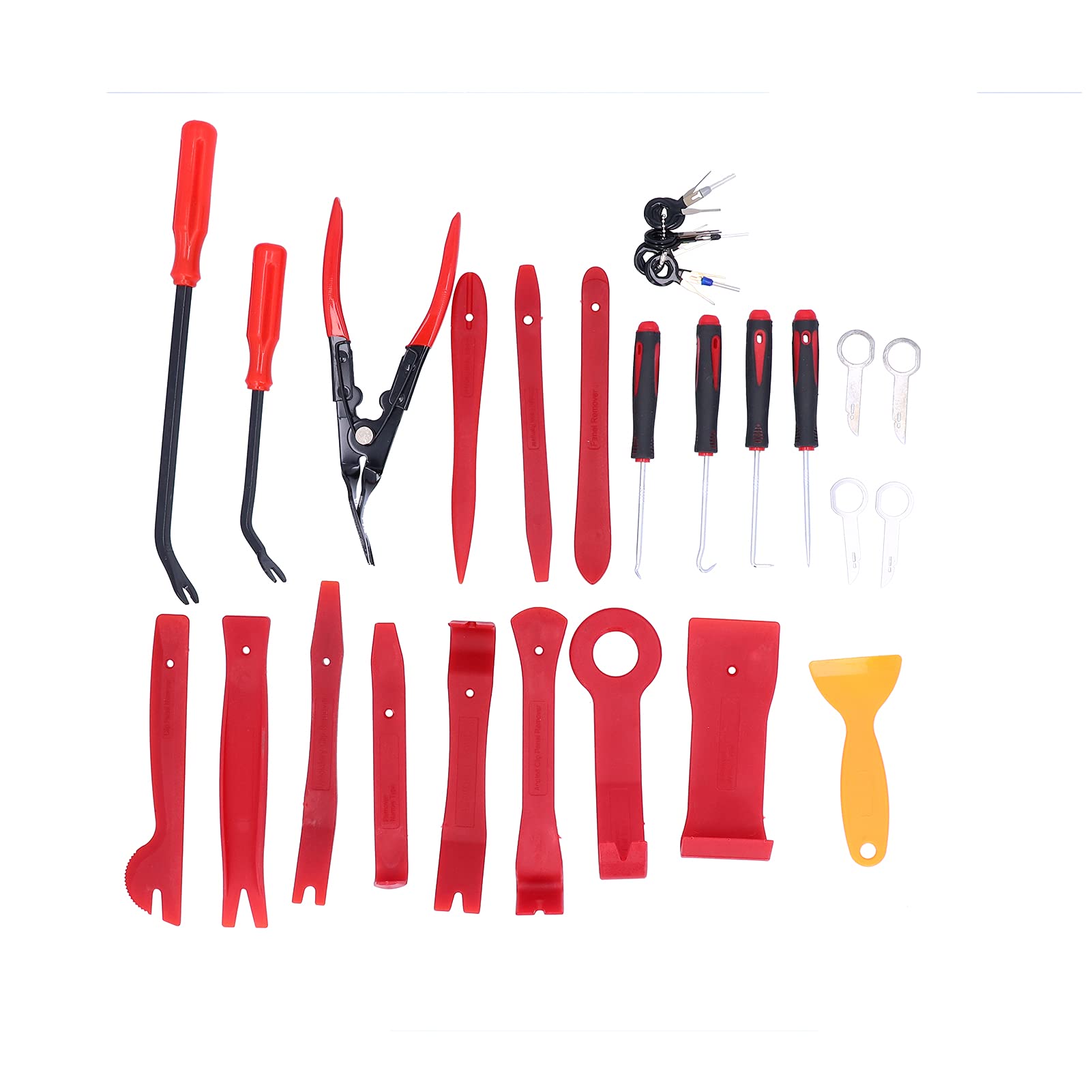 Ymiko 34-Piece Car Trim Removal Tool Kit - Professional Auto Panel & Door Trim Tools for Audio Installation, Dashboard Repair & Interior Maintenance | Perfect for Car Stereo Installation, Door Panel Removal & Interior Detailing