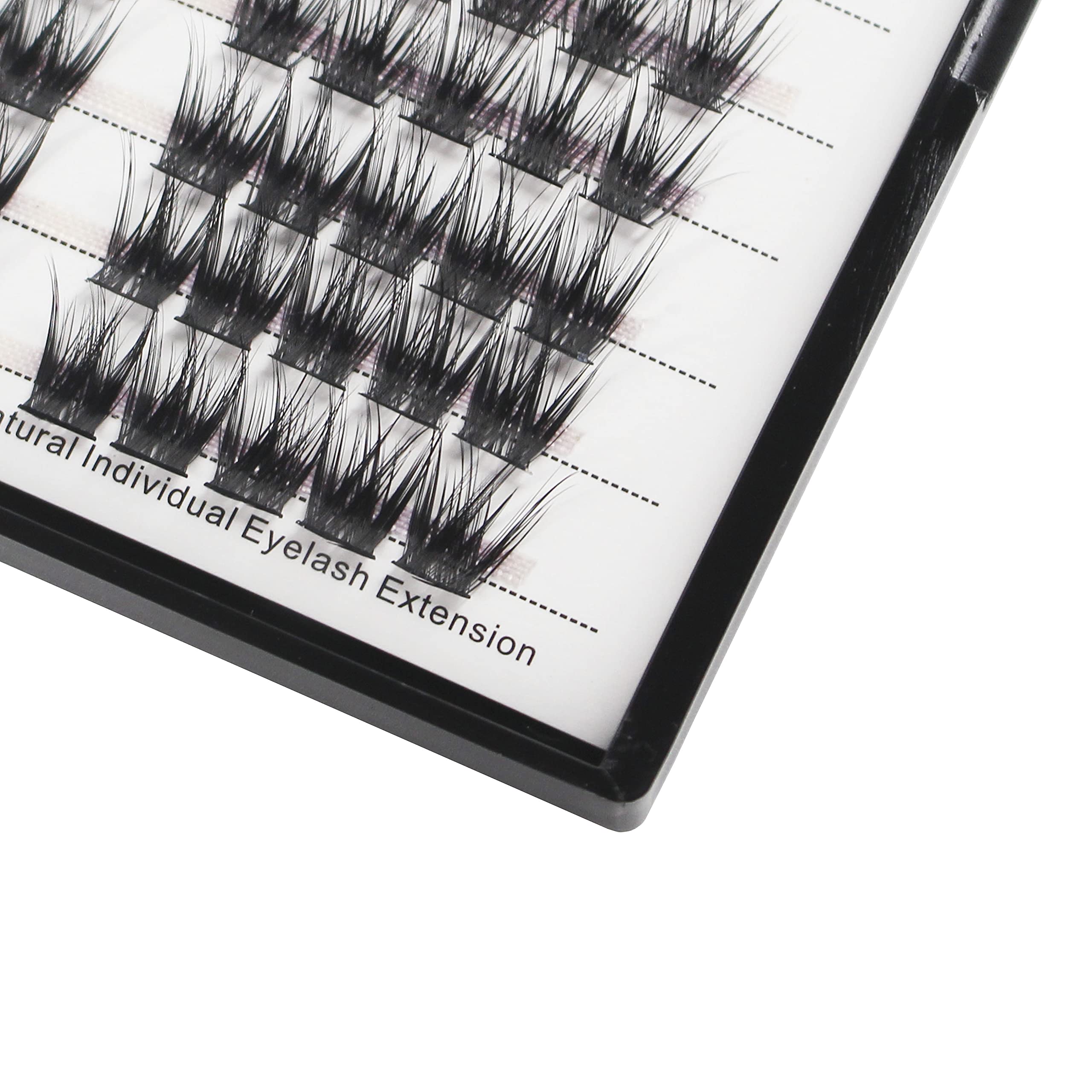 Professional 3D Effect False Eyelashes - 100 Clusters/Box, Thick Segmented Glue Bonded Individual Eyelash Extensions (14mm) for Natural Volume & Dramatic Look - Perfect for Weddings, Parties, and Daily Makeup Enhancement