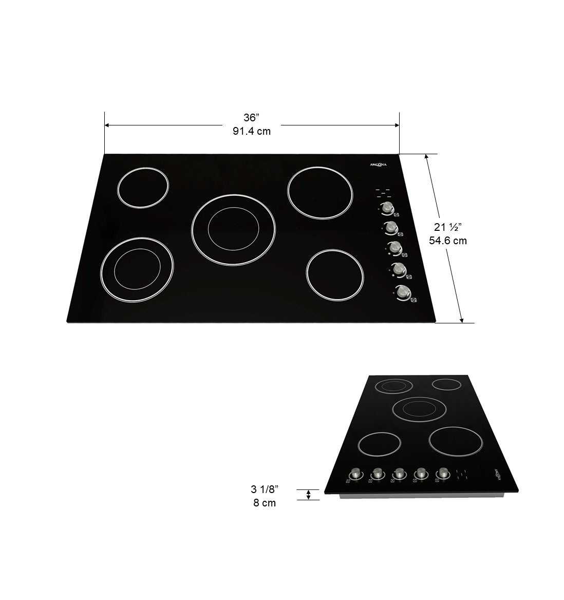 36-Inch Select Ceramic Cooktop - Premium Electric Stove Top for Modern Kitchens | Perfect for Boiling, Simmering & Precision Cooking