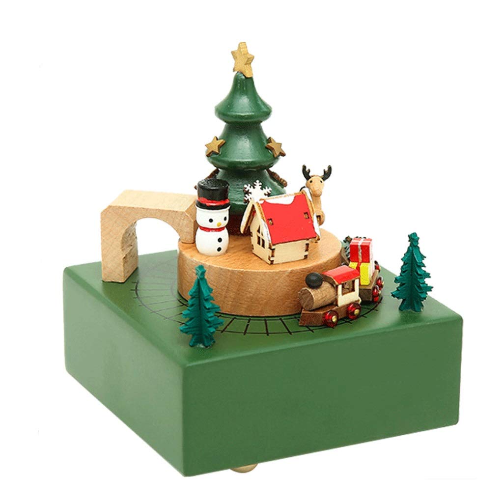 Vintage Wooden Carousel Music Box - Christmas Ornament & Birthday Gift for Girls | Handcrafted Home Decor | Perfect for Holiday Decorations, Nursery Room, and Gift Giving