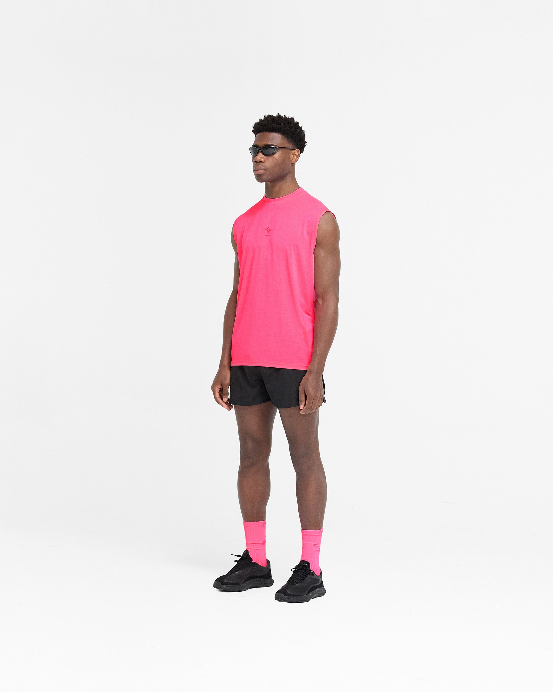 247 Oversized Tank Top for Women - Ultra Pink Soft Stretch Comfort Fit - Perfect for Yoga, Gym & Casual Wear