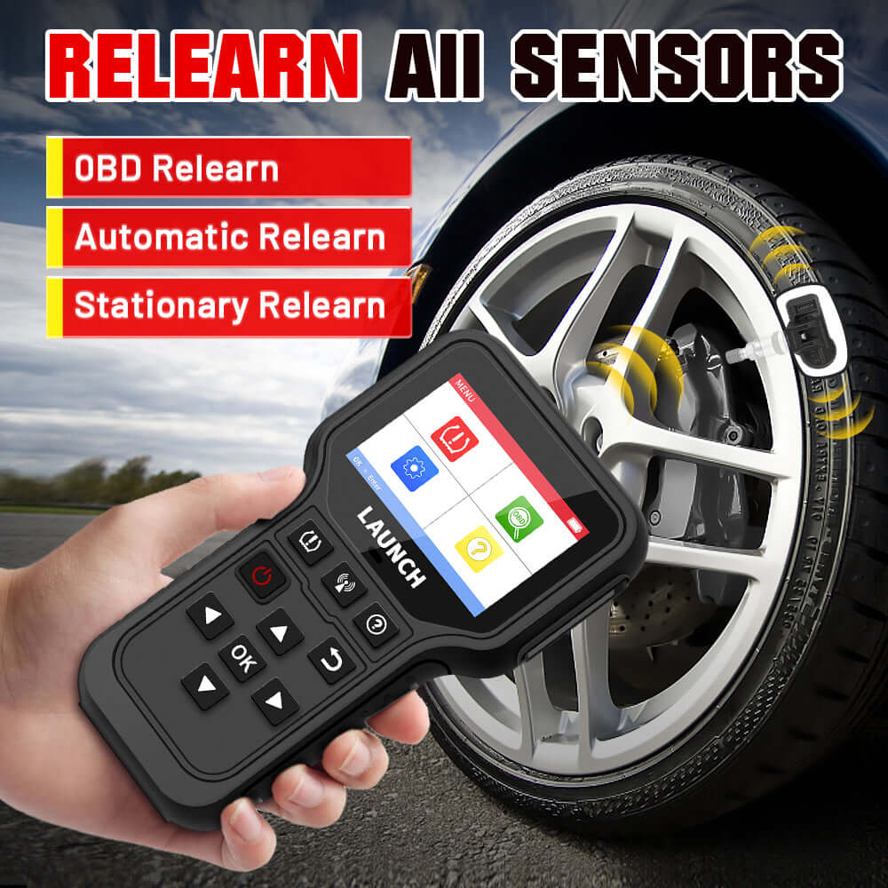 LAUNCH® CRT5011E TPMS Sensor Relearn and Program Tool - Professional Tire Pressure Monitoring System Diagnostic Scanner for Cars, Trucks & SUVs - Perfect for Auto Shops & DIY Mechanics