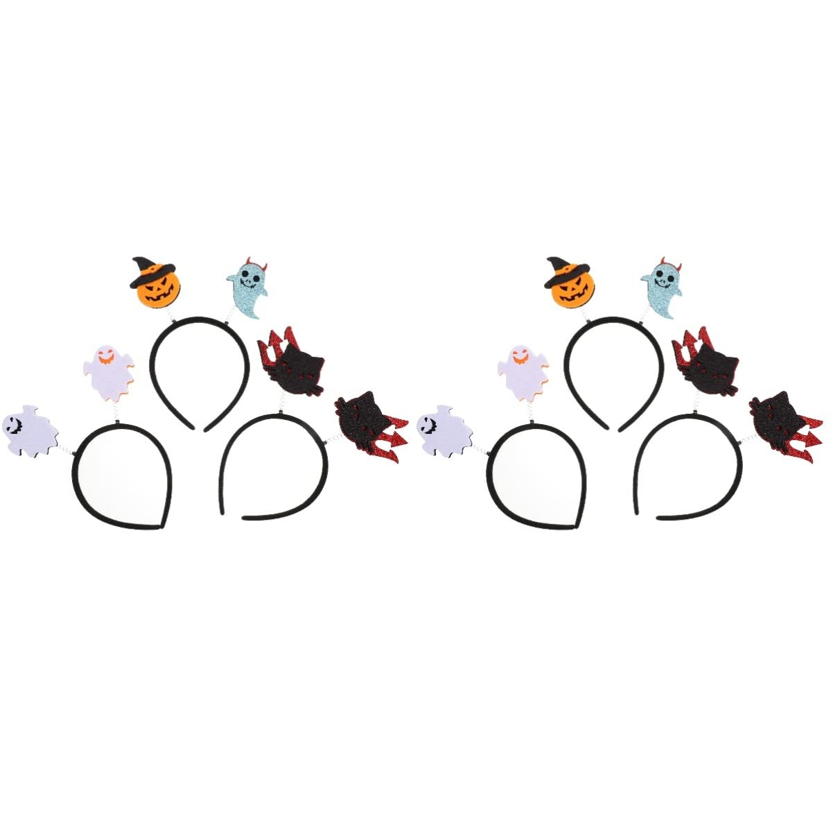 FOMIYES 6 Pack Halloween Headbands - Devil, Pumpkin & Ghost Costume Accessories for Women & Kids - Perfect for Halloween Parties, Cosplay & Trick or Treat