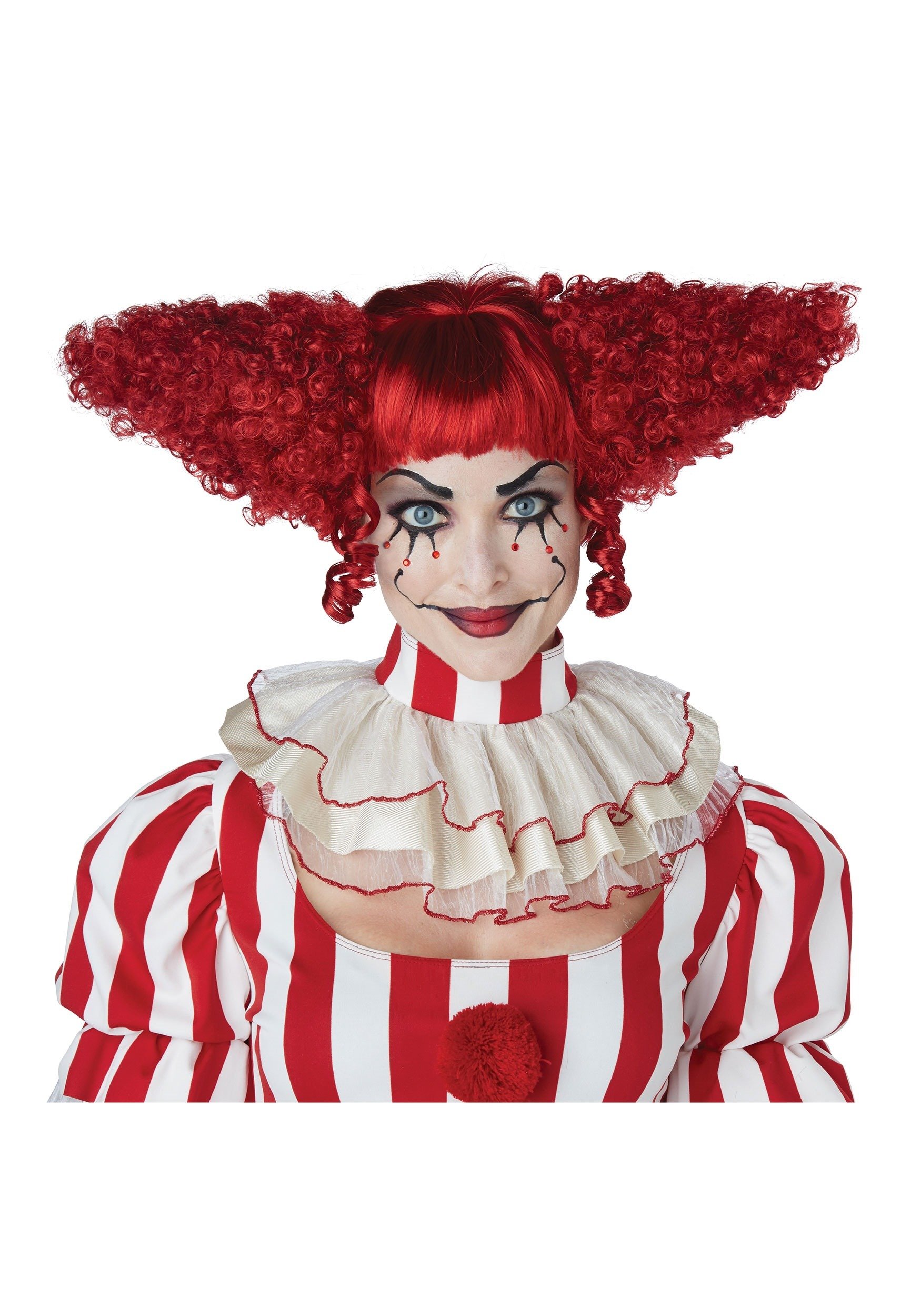 Scary Red Clown Wig for Halloween Costume & Cosplay - Perfect for Adult Party, Haunted House, and Horror Themed Events