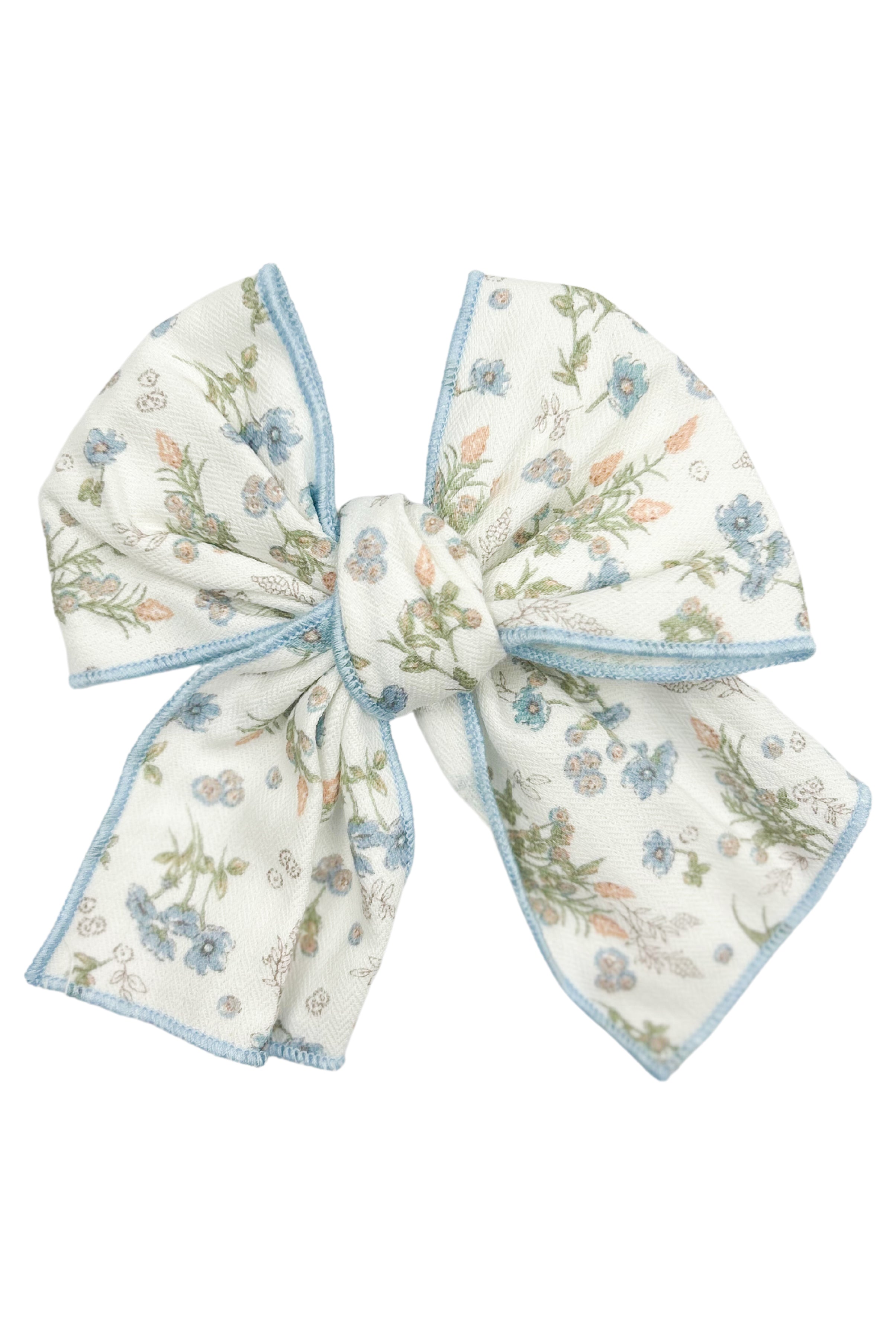 Light Blue Floral Hair Bow for Women & Girls - Elegant Hair Accessories for Weddings, Parties & Everyday Wear