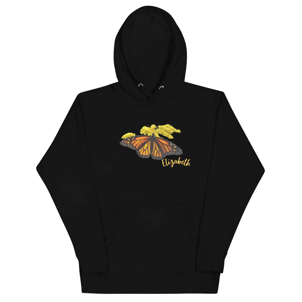 Elizabeth the Monarch Butterfly Unisex Hoodie - Soft & Stylish Pullover for Men & Women - Perfect for Casual Wear, Outdoor Adventures & Gifts