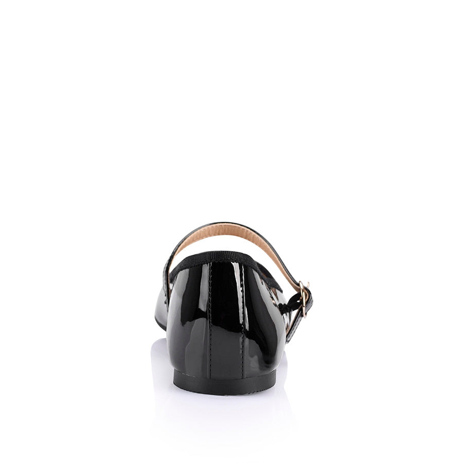 Bambi Mary Jane Flats - Black Patent Leather Shoes for Women | Comfortable & Stylish | Perfect for Work, Office, and Casual Wear