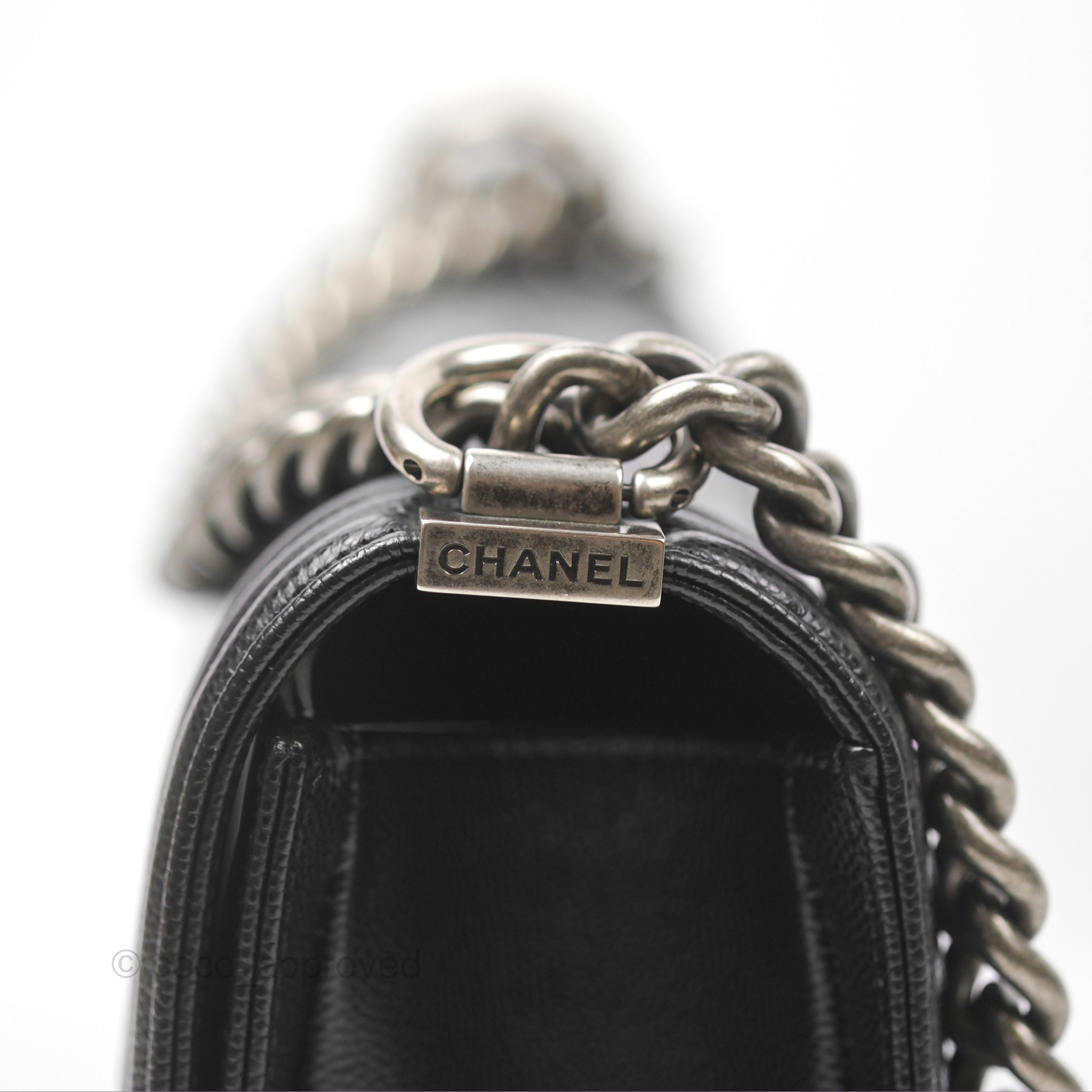 Chanel Boy Quilted Medium Handbag in Black Caviar Leather with Ruthenium Hardware - Luxury Crossbody Bag for Women, Perfect for Date Night & Evening Events