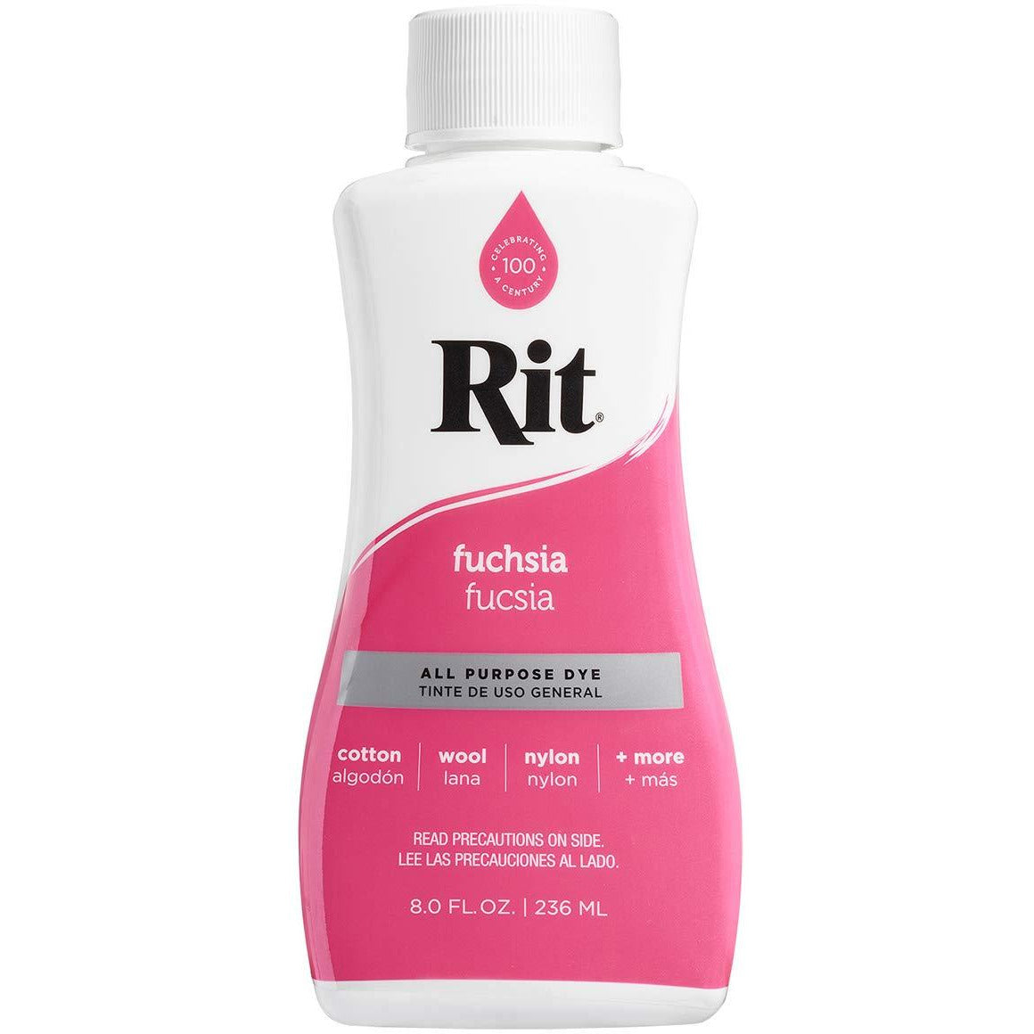 RIT All-Purpose Liquid Fabric Dye - 8 Fl. Oz (237ml) for Clothes, Shoes & Home Decor - Perfect for DIY Projects, Tie-Dye & Fabric Restoration