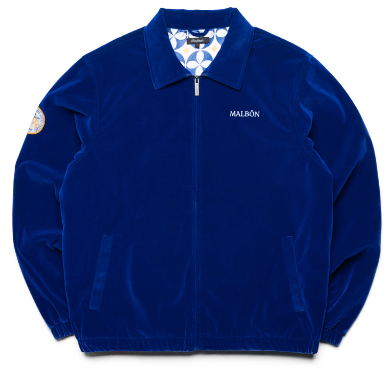 Malbon Golf Monte Carlo Jacquard Jacket for Men - Stylish Blue Golf Windbreaker - Perfect for Golf Courses, Casual Outings & Outdoor Activities