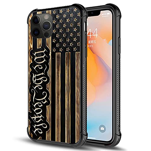 We The People USA Flag Wood grain American Flag