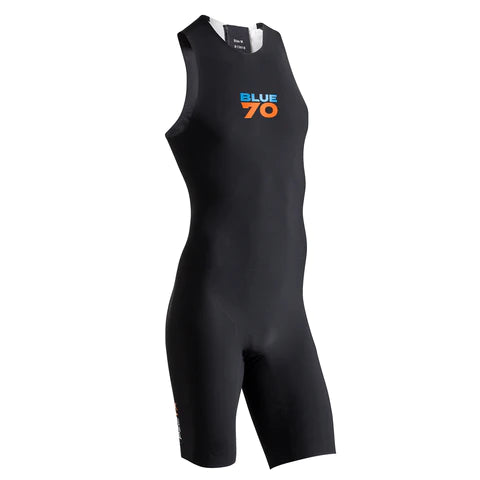 BLUE70 Men's PZ2TX Swimskin - Black Performance Swimwear for Competitive Swimming & Triathlon Training