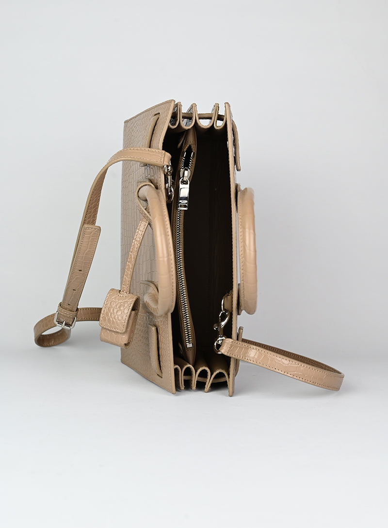 Saint Laurent Sac de Jour Baby Handbag in Tortora - Luxury Leather Tote Bag for Women, Perfect for Work, Travel & Everyday Use