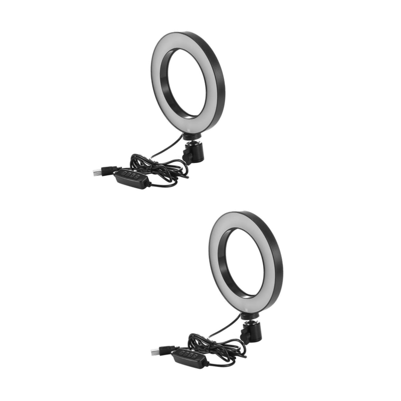 Hemobllo 2-Pack LED Ring Light with Stand - Wireless Selfie Light for Photography, Live Streaming & Vlogging - Adjustable Brightness & Color Temperature - Perfect for YouTube, TikTok & Instagram Content Creation