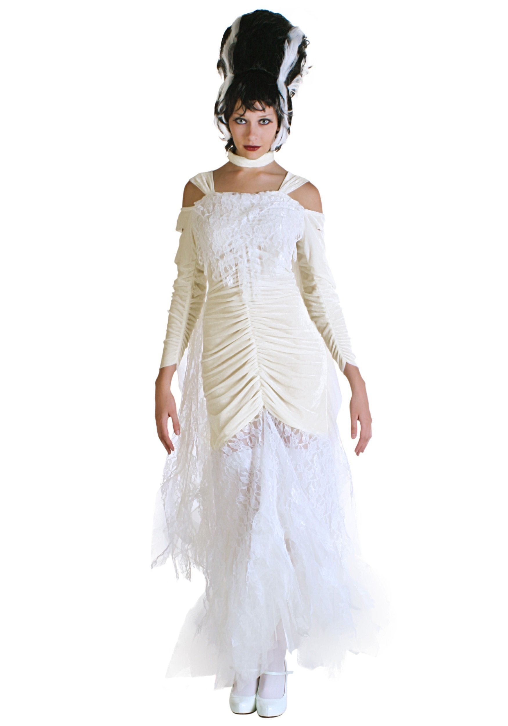 Plus Size Bride of Frankenstein Costume for Women - Halloween, Cosplay & Themed Parties | Gothic Horror Outfit for Curvy Figures