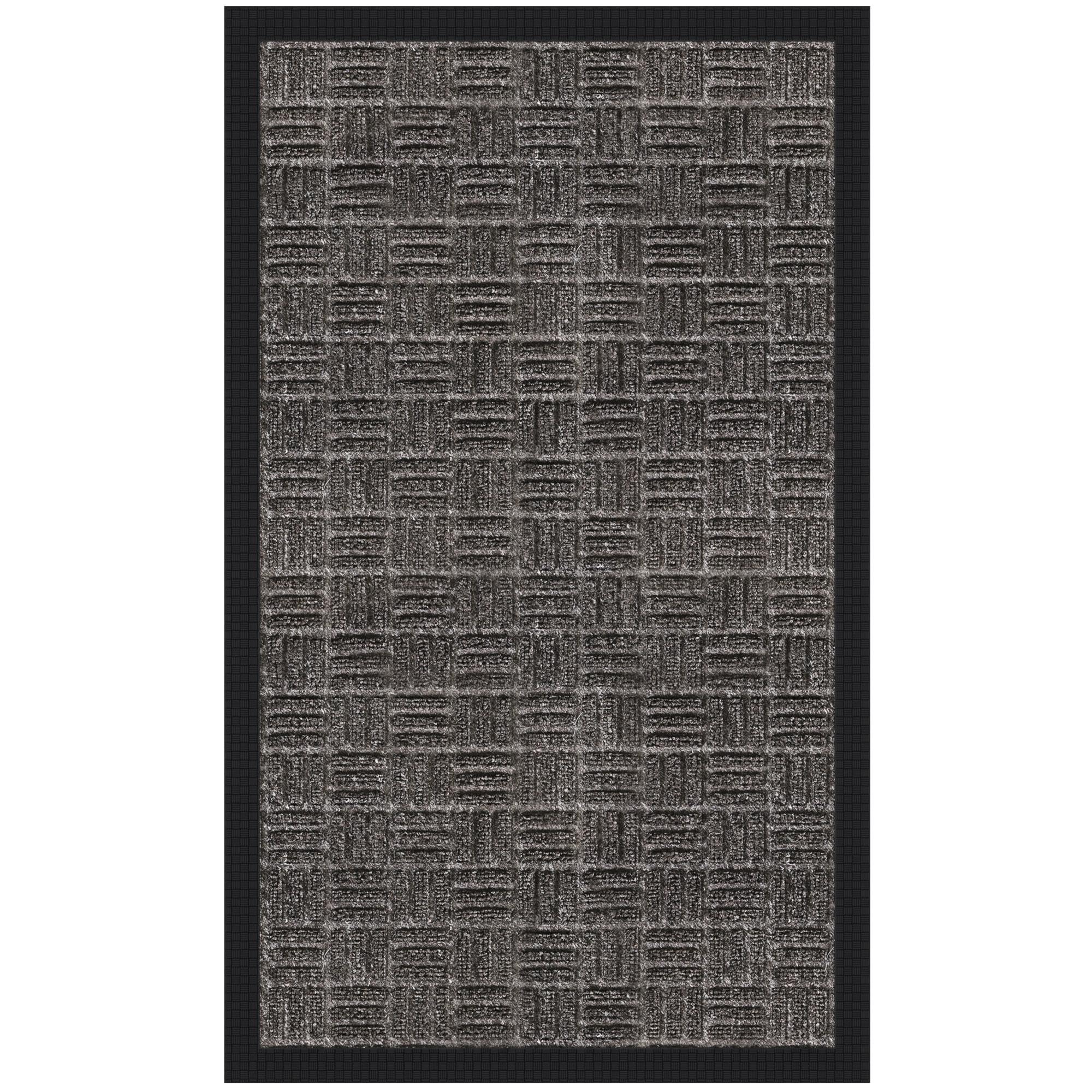 Sweet Home Stores Waterproof Ribbed Rubber Mat - Indoor/Outdoor Non-Slip Rug for Kitchen, Entryway, Living Room & Office - 18