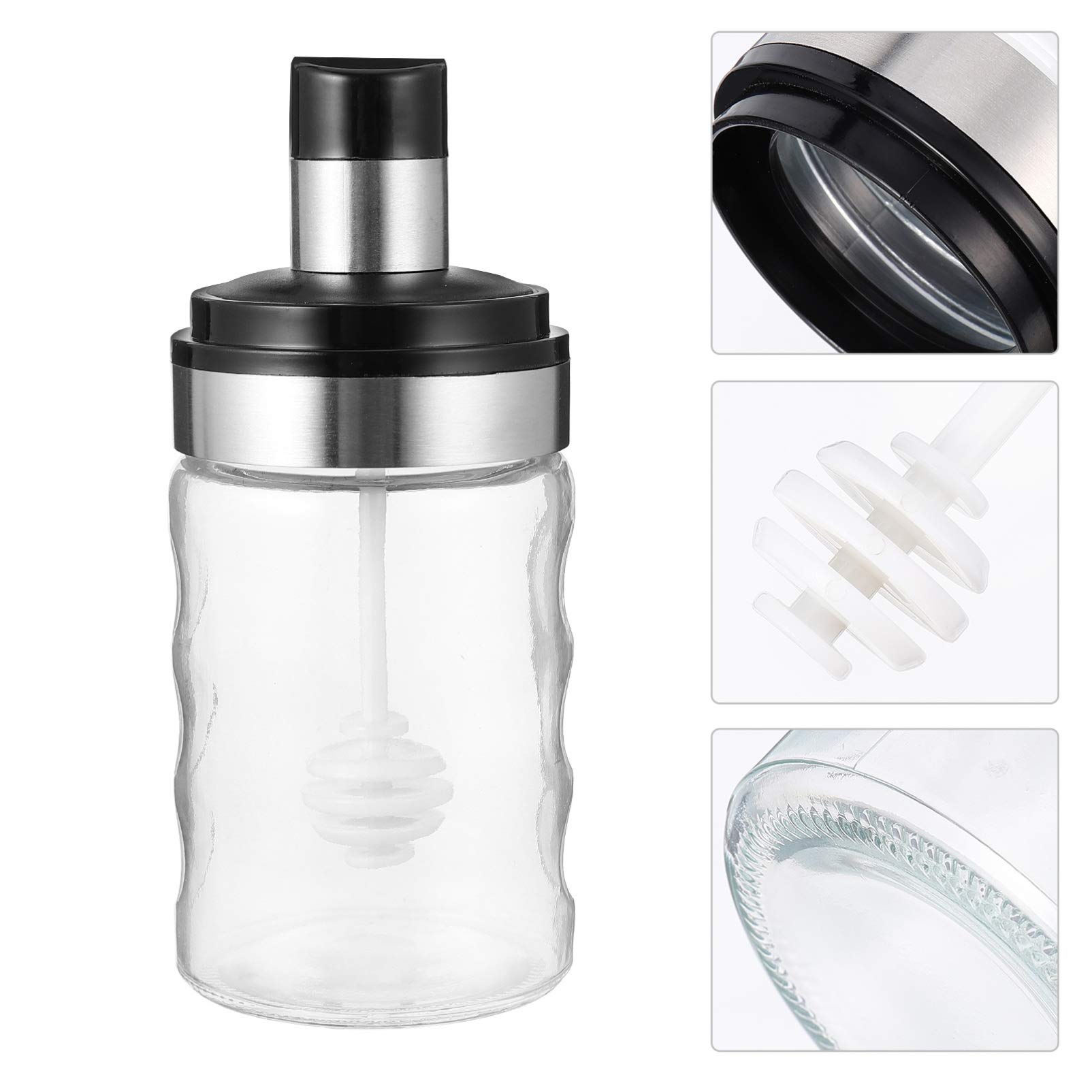 Premium Hemoton 1-Piece Glass Spice Jar with Airtight Lid - Perfect for Storing Pepper, Seasonings & BBQ Spices | Durable Stainless Steel & Plastic Design for Kitchen, Pantry & Outdoor Cooking