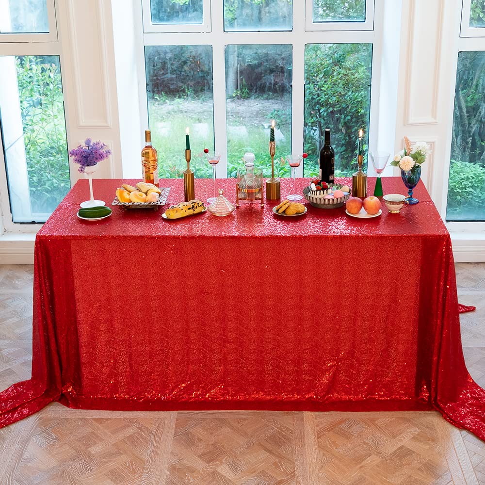 Red Sequin Tablecloth 50