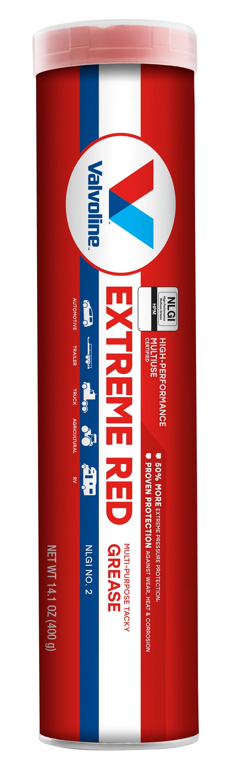 VALVOLINE High Temperature Red Grease - Premium Lubricant for Automotive, Industrial & Heavy-Duty Equipment - Ideal for Wheel Bearings, Chassis & High-Heat Applications