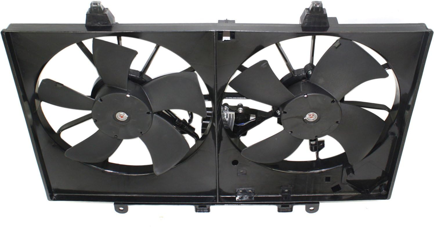 Go-Parts Radiator Fan Assembly with Control Module for Infiniti M35 (2006-2008) & M45 (2006-2010) - Direct Replacement for 2007 2008 2009 Models - Perfect for Engine Cooling & Overheating Prevention