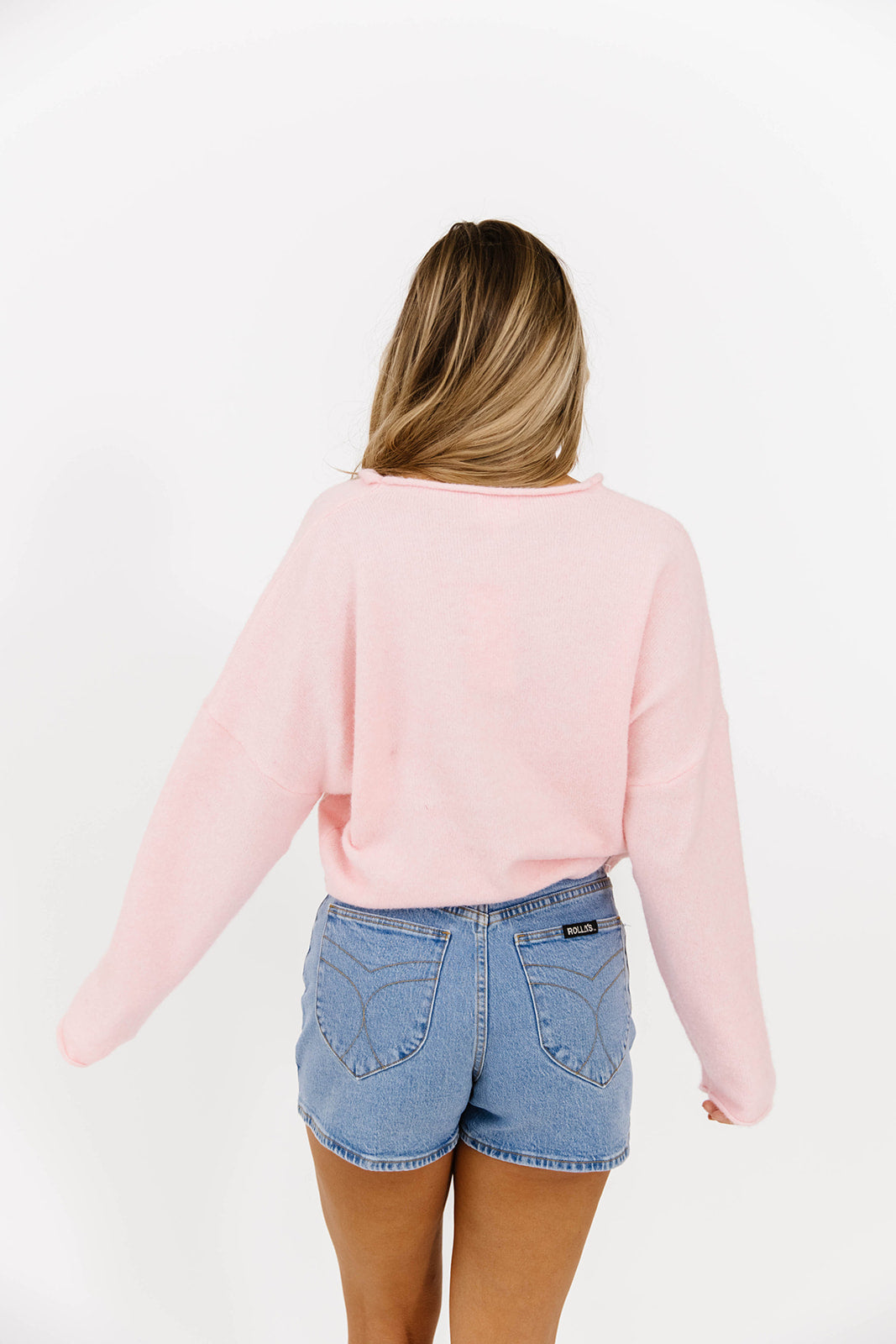 Soft Baby Pink Piper Cardigan for Women - Cozy Knit Sweater Perfect for Fall & Winter Outfits