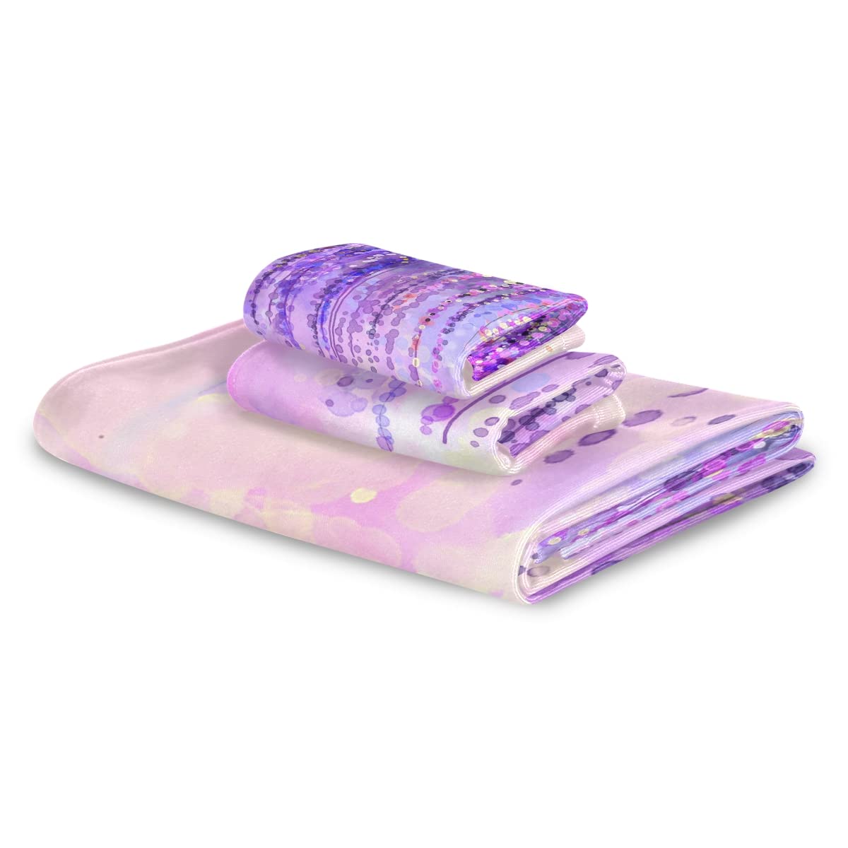 MNSRUU 3-Piece Violet Bath Towel Set - Soft & Absorbent Bathroom Towels for Shower, Spa, Beach & Home Decor - Quick Dry & Decorative Towels for Bath, Pool & Gym Use
