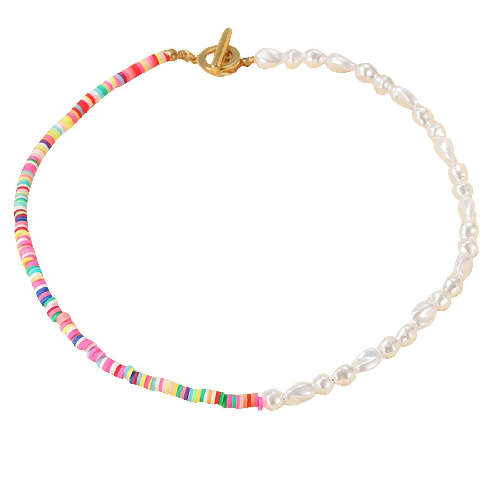 Lucktop Pearl Choker Necklace - Handmade Boho Beaded Jewelry for Women & Girls - Perfect Gift for Parties & Weddings