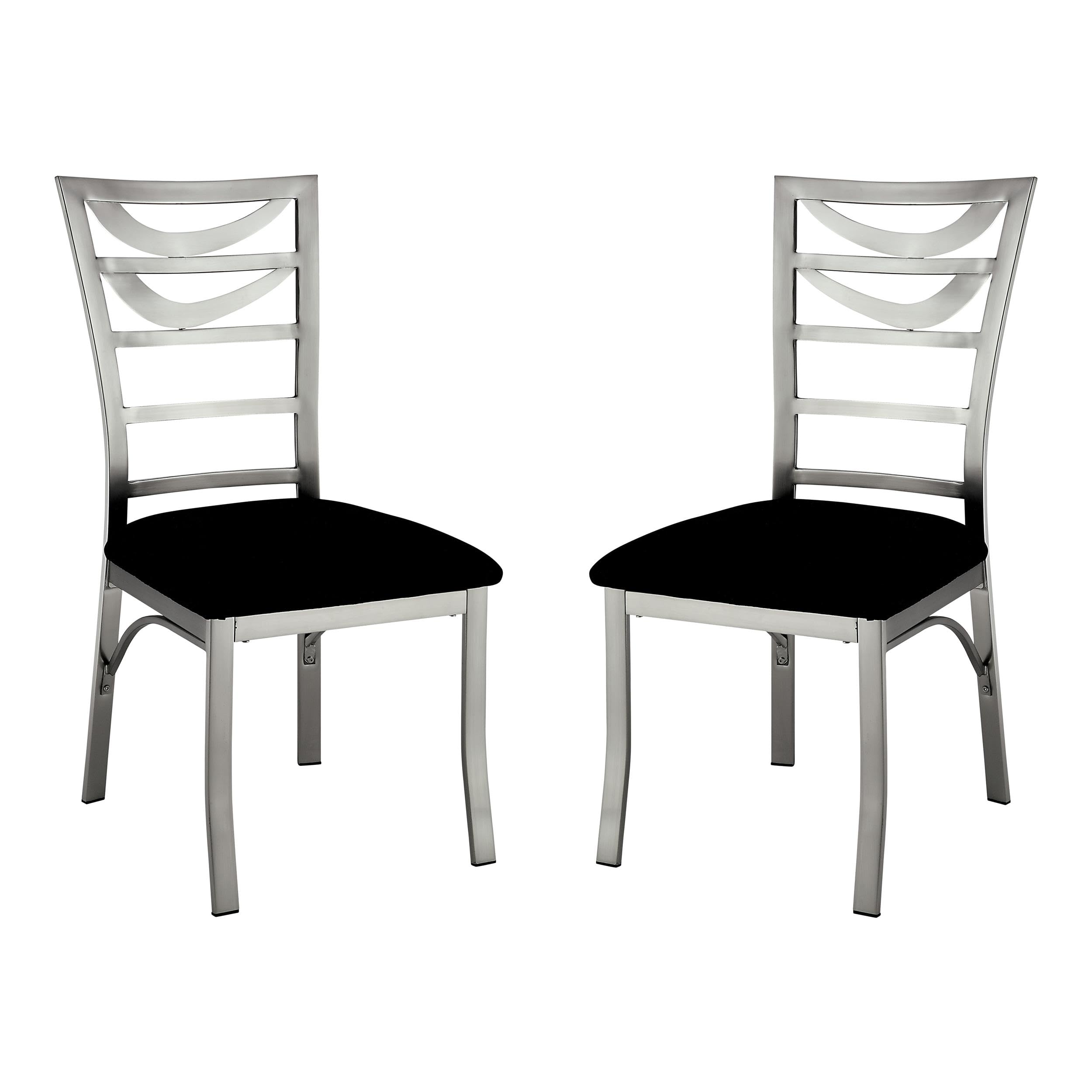 Furniture of America Catarina Metal Ladder-Back Dining Chairs, Set of 2 - Modern Kitchen & Dining Room Seating for Home, Restaurant, or Cafe