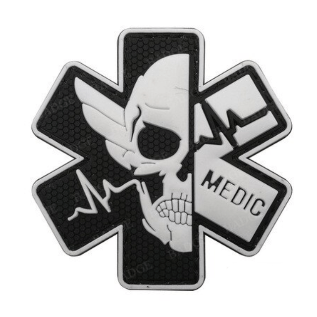 Military Skull Tactical Morale Patches - Hook and Loop Backing for Army, Police, Airsoft - Perfect for Vests, Backpacks, and Tactical Gear