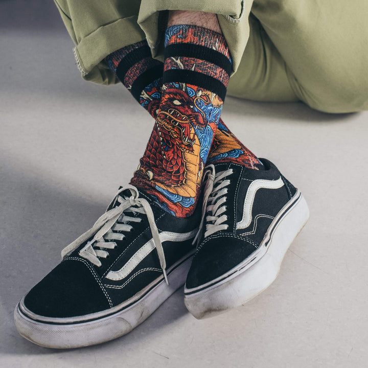 American Socks Signature Shenron Mid High - Dragon Ball Z Inspired Crew Socks for Anime Fans & Gift Giving