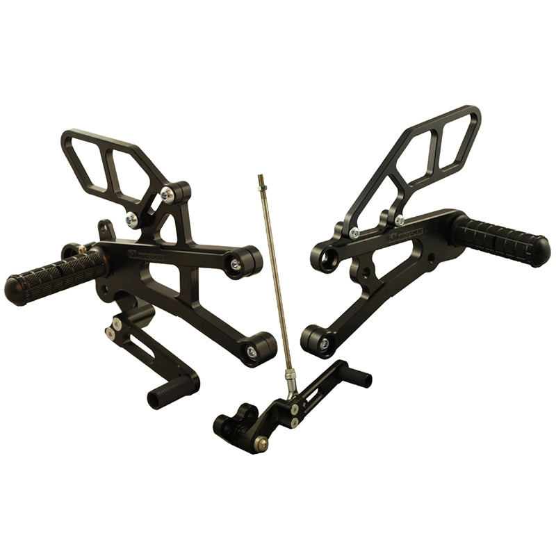 Triumph Daytona 675 Rearset GP Shift Kit - High-Performance Motorcycle Footpegs for Racing & Track Use - No Quick Shifter Included