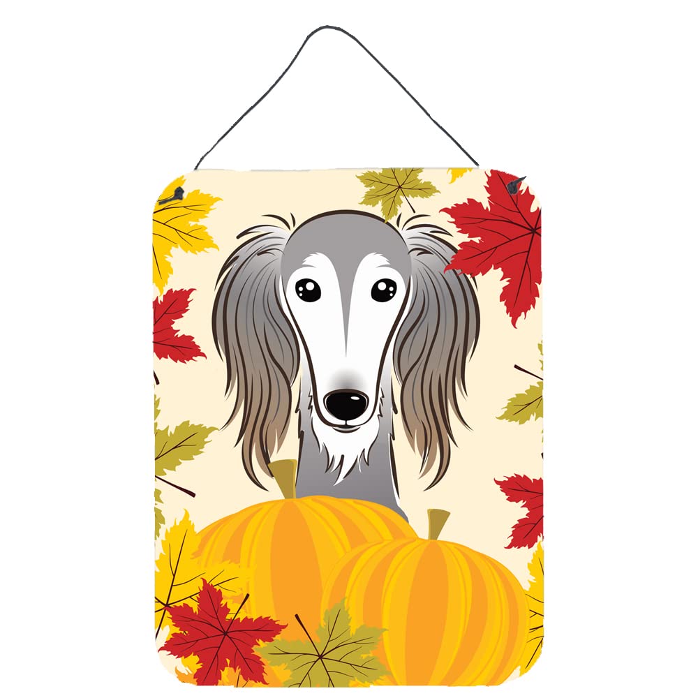 Saluki Thanksgiving Wall Decor - Aluminum Metal Sign for Kitchen, Bar, Bathroom & Front Door - 12x16 Inch Multicolor Home Plaque - Perfect for Holiday Decorations & Gifts