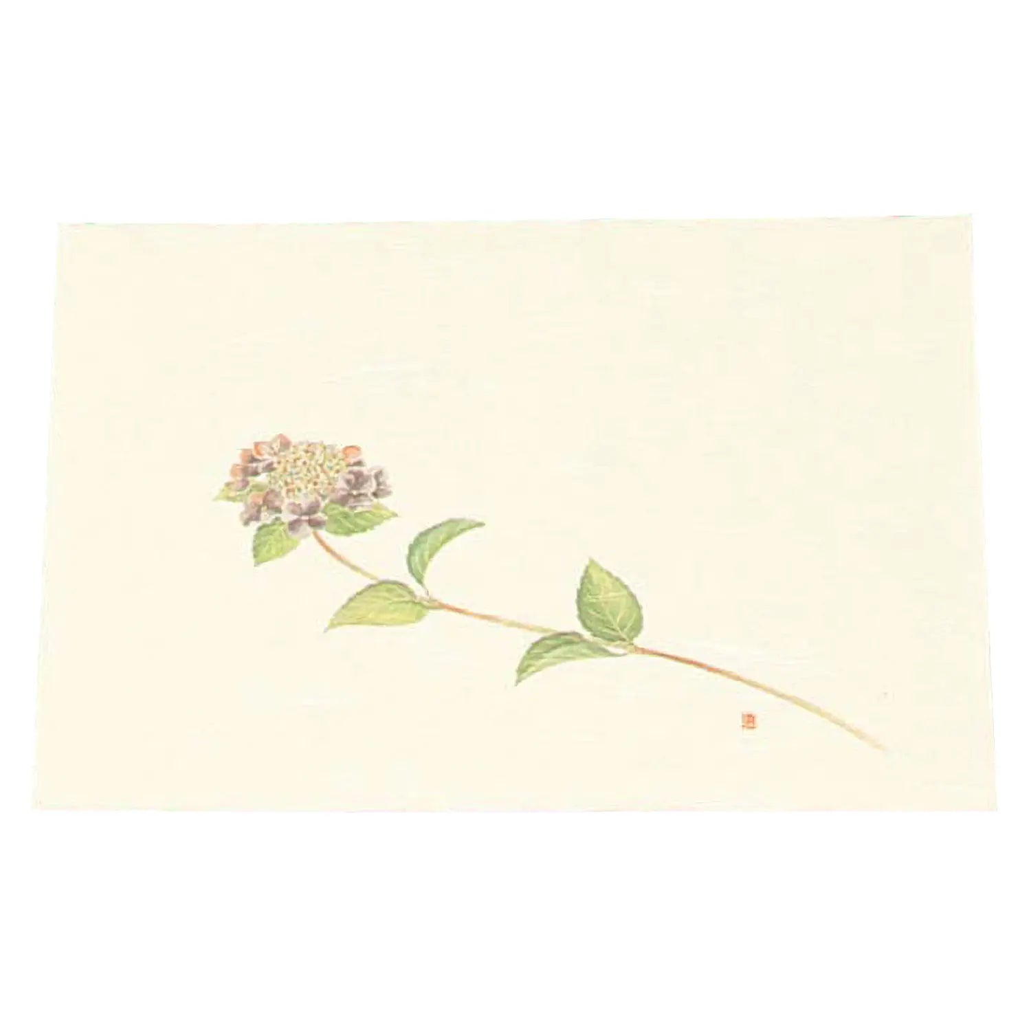Artec Washi Paper Cream Placemat Hydrangea - 100 Pack Japanese Style Table Mats for Dining, Tea Ceremony & Home Decor