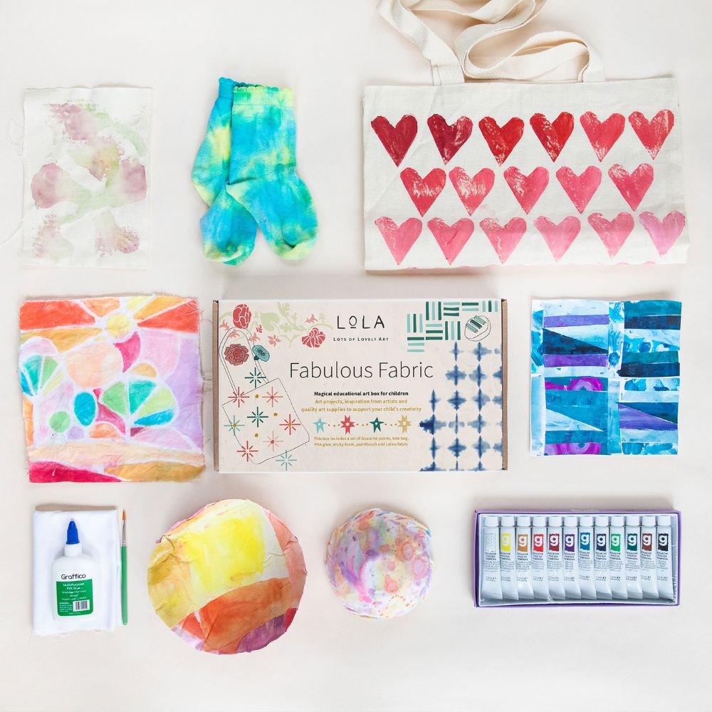LoLA Fabulous Fabric Art Box - Premium DIY Craft Kit for Kids & Adults - Perfect for Home Decor, School Projects & Creative Gift Ideas