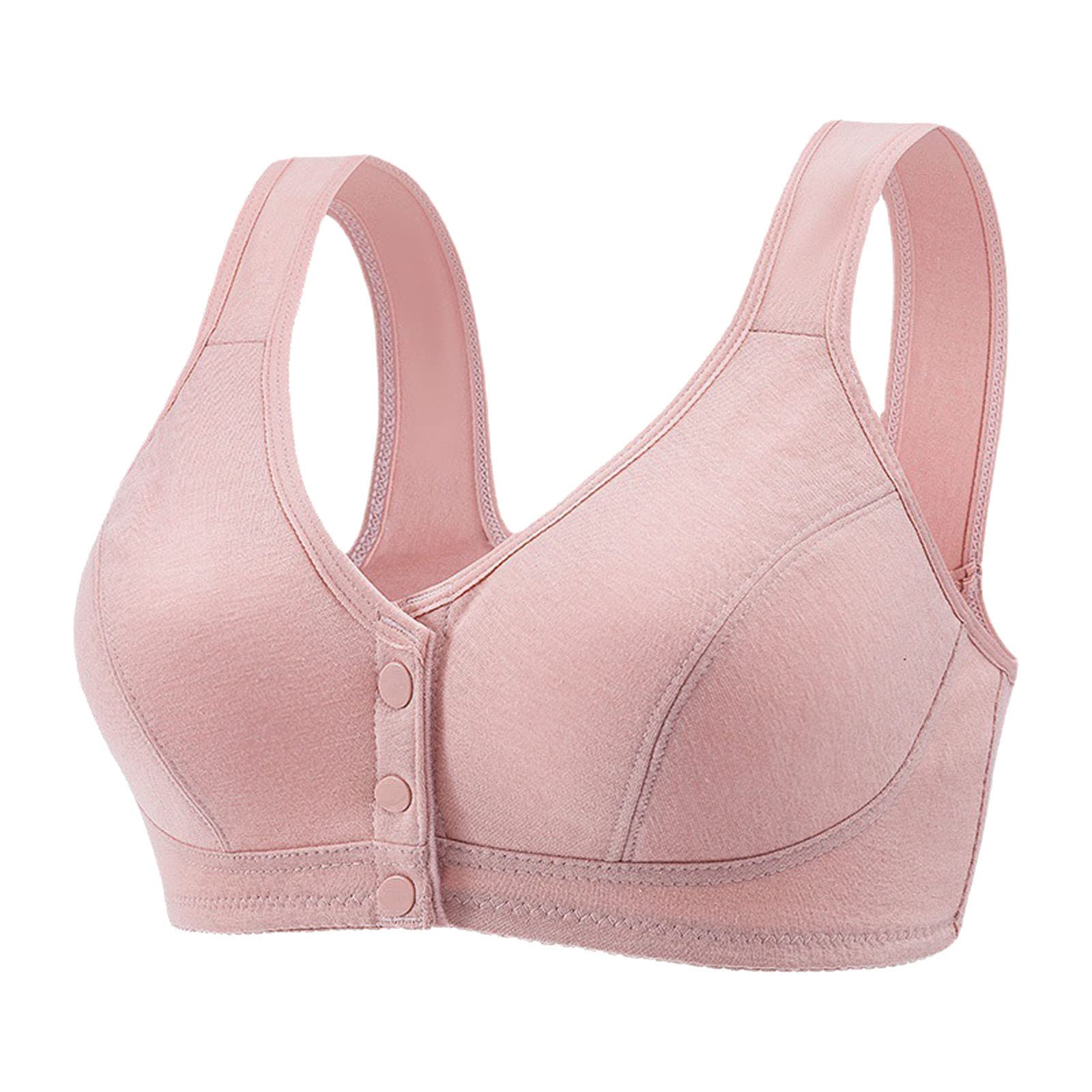 Wire-Free Seamless Sports Bras for Women – Comfortable Everyday Bralette with Front Buckle & Lace Design (A to D Cups) – Perfect for Yoga, Gym & Lounge Wear