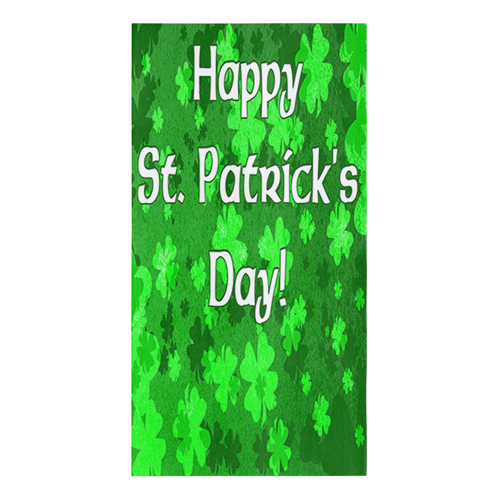 Vandarllin Green Microfiber Dish Towels Set - 18x28 Inch Absorbent Kitchen & Bathroom Tea Towels for Washing Drying Dishes | St. Patrick's Day Themed Home Decor | Perfect for Holiday Kitchen Cleaning and Party Decorations