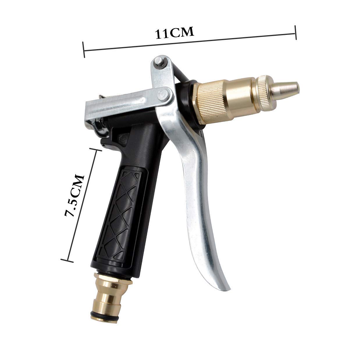 Adjustable Garden Hose Nozzle - 5 Spray Patterns for Car Wash & Plants